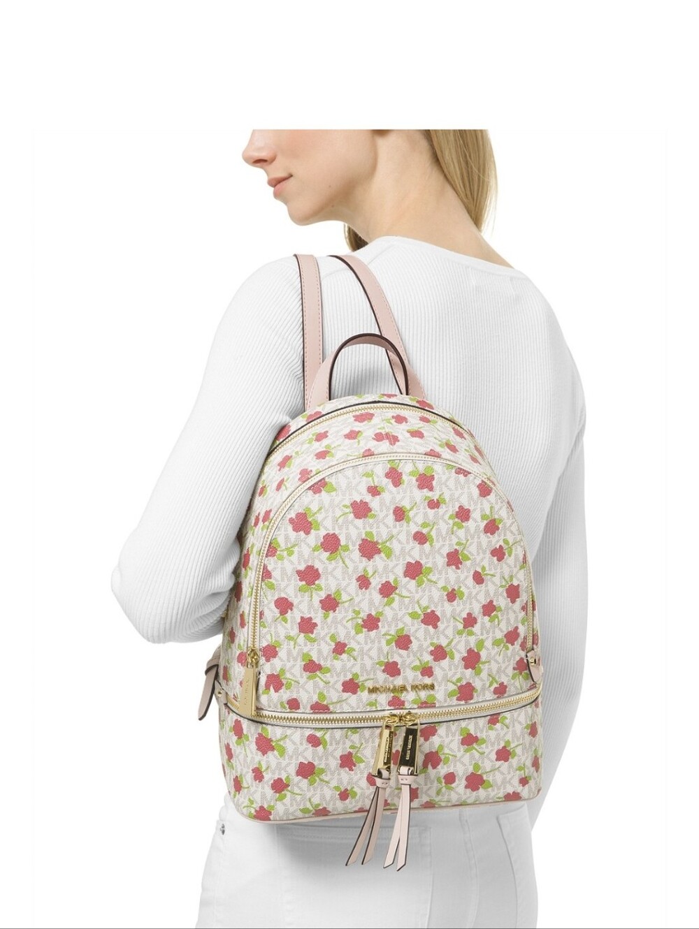 Michael Kors Rhea Backpack In Floral Print - Picture 10 of 10